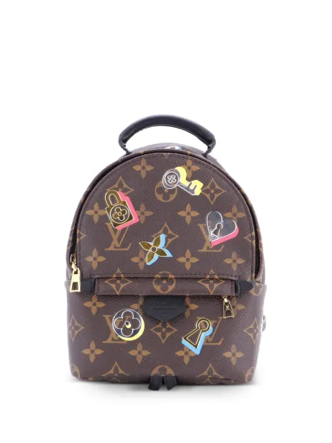 Louis Vuitton Pre-Owned Palm Springs Limited Edition Love Lock Monogram Canvas Mini backpack Brown EU8JWKVRB787MOF9