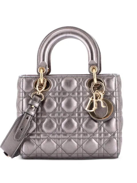 Christian Dior Pre-Owned My ABCDior Lady Dior Bag Metallic Cannage Quilt Leather shoulder bag Metallic CVUG09T30US2GB0O