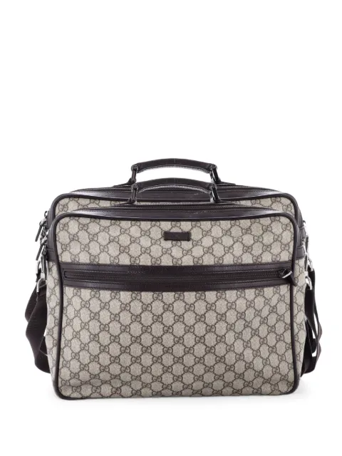 Gucci Pre-Owned Front Zip Camera Bag GG Coated Canvas Large crossbody bag Brown 9SV33D9VGXIYZ1BQ
