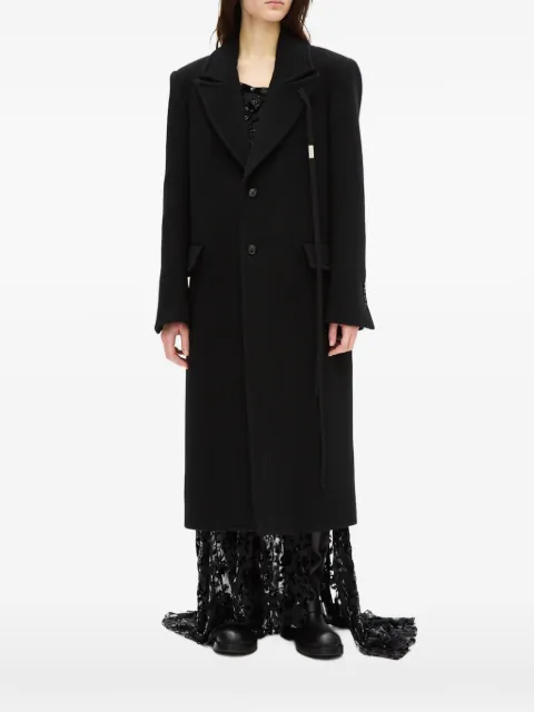 Ann Demeulemeester Aldina peak-lapel button-fastening coat Black B0014262