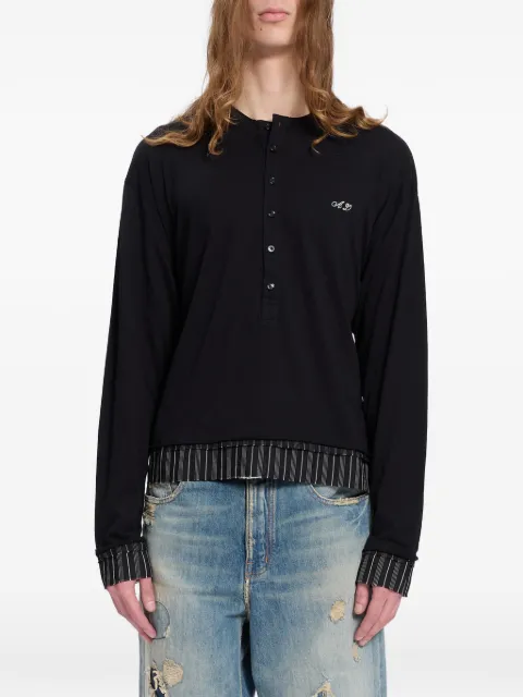 Ann Demeulemeester Las Serafino long-sleeved T-shirt Black B0014676FA206