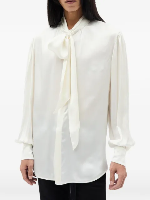 Ann Demeulemeester Runo bow-tie shirt White B0014413FA134