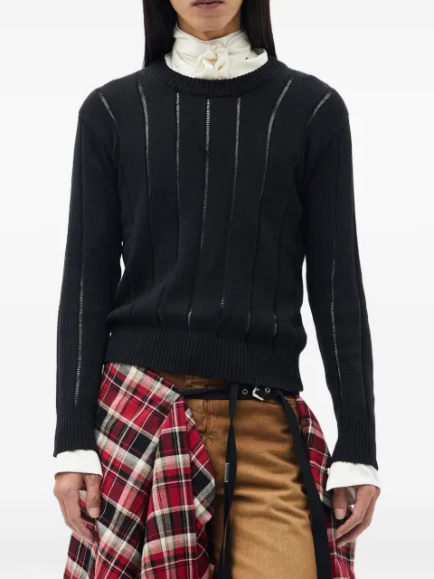 Ann Demeulemeester Rikki brushed-rib sweater Black B0014301KN085