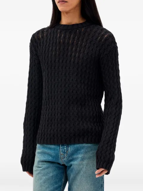 Ann Demeulemeester Areld chunky-knit cotton sweater Black B0014303KN089