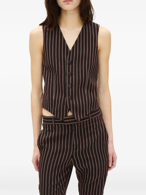 Ann Demeulemeester Stanse pinstripe waistcoat Black B0013555FA748
