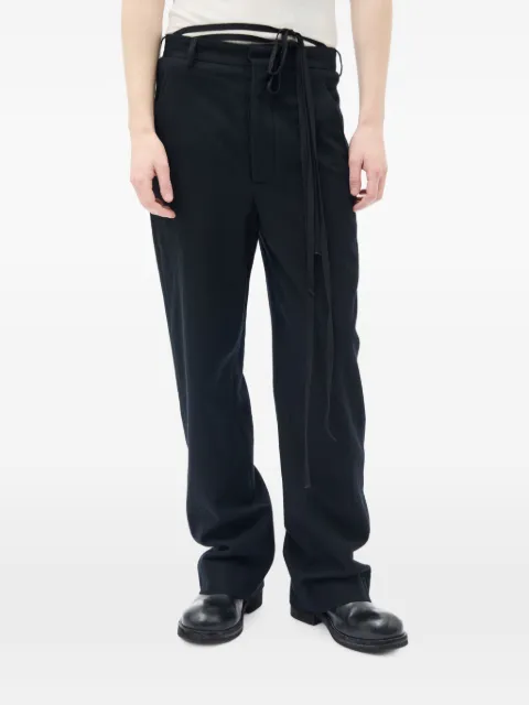 Ann Demeulemeester brushed-wool trousers Black B0010304FA207