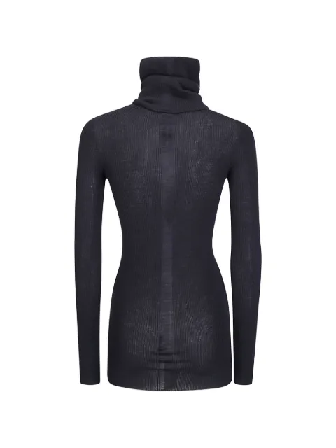 Rick Owens LS Tube ribbed-knit roll-neck sweater Black RP02F5614