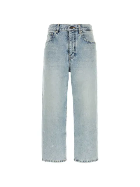 Balenciaga Jackie Capri distressed faded-effect jeans Blue A001NXTBP48