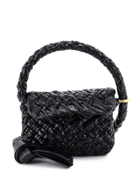 Bottega Veneta Pre-Owned Kalimero Citta Intrecciato Plisse Leather shoulder bag Black FF02SLW3WHZBKMCK