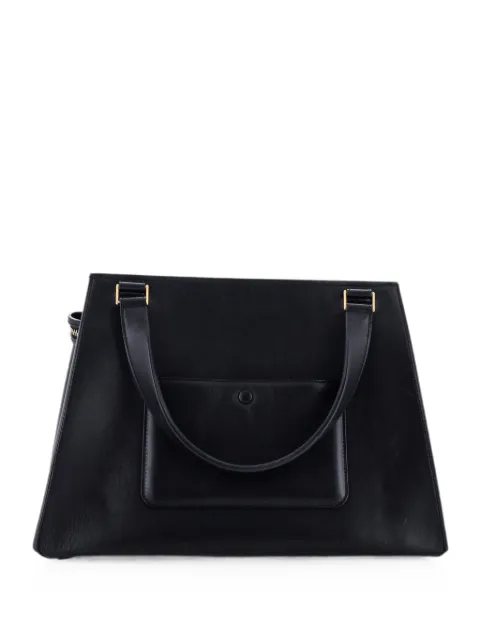 Celine Pre-Owned Edge Bag Leather Medium satchel Black EQZTRT2EPFJZVEFJ