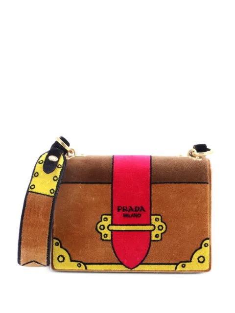 Prada Pre-Owned Cahier Shoulder Bag Velvet Small crossbody bag Brown ARFUF71J5CU5HUVJ