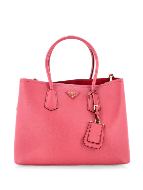 Prada Pre-Owned Cuir Double Saffiano Leather Medium tote bag Pink 89Y4JJOH83S1SFS0