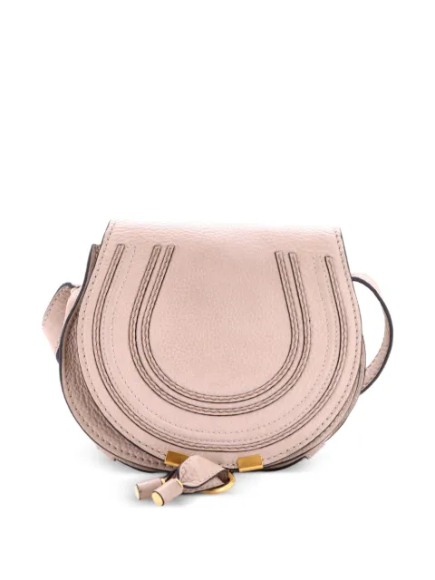 Chloé Pre-Owned Marcie Leather Small crossbody bag Grey QVJMEA93W94IF9MV