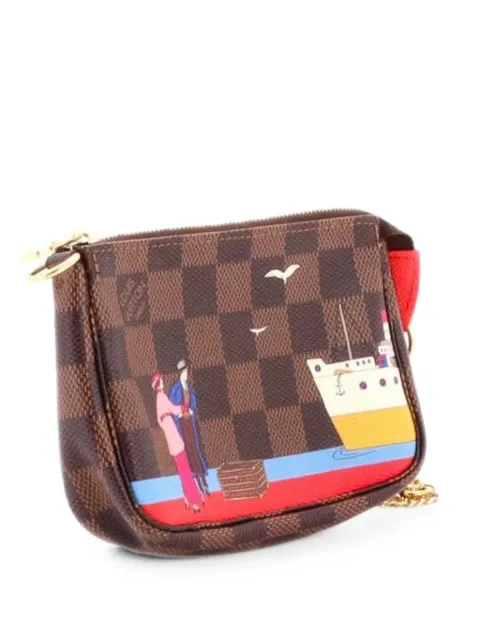 Louis Vuitton Pre-Owned Pochette Accessoires Limited Edition Damier Mini clutch bag Brown 5MB6B9NEQI69GF2K