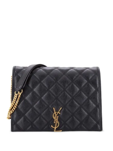 Saint Laurent Pre-Owned Becky Quilted Leather Small shoulder bag Black 0Z6NABLC05AOWCQR