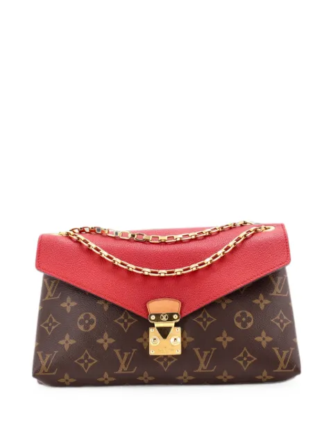 Louis Vuitton Pre-Owned Pallas Chain Monogram Canvas and Calfskin shoulder bag Brown 084T4ZQTGXTODMHU