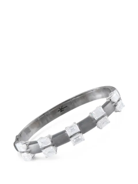 Nikos Koulis diamond-embellished bangle Black NK16060426