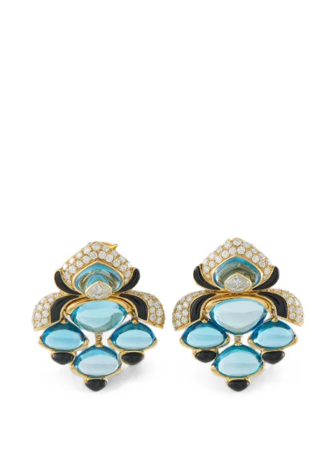 MARINA B topaz and diamond clip-on earrings Gold MB09060526