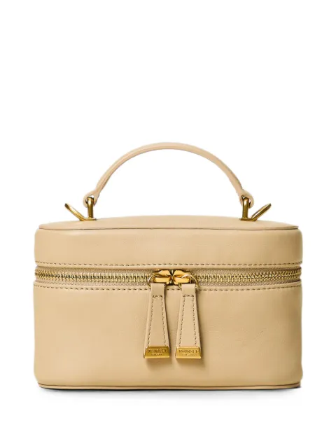 TWINSET leather top-handle bucket bag Neutrals 262TD8170