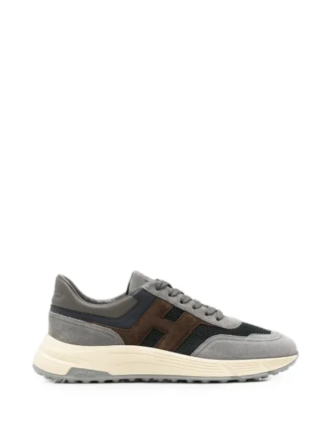 Hogan logo-patch panelled sneakers Grey HXM5630FR30VFV