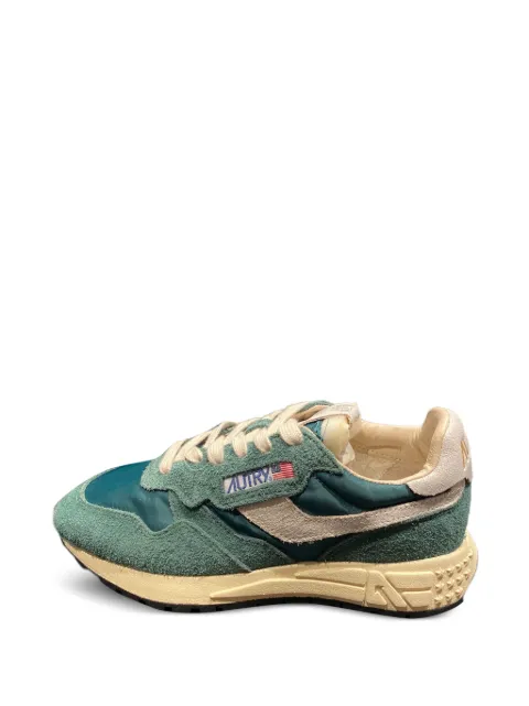 Autry Reelwind cracked-effect panelled sneakers Green WWLW