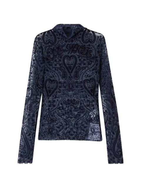 Off-White patterned top Blue 2FB00544TW492