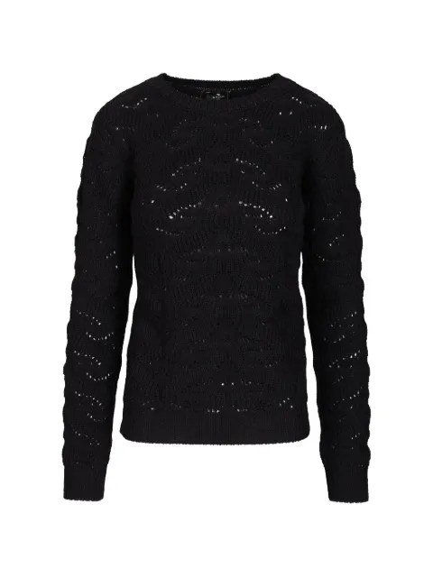 ETRO wool-blend sweater with paisley detailing Black WRKE0177AU12A