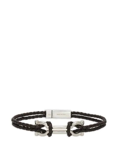 Ferragamo Gancini braided bracelet Silver 796079