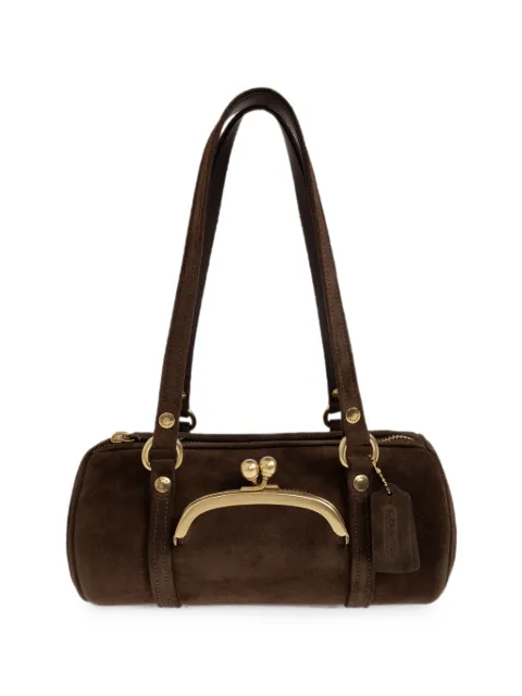 Coach Kisslock Barrel 28 shoulder bag Brown CEM07