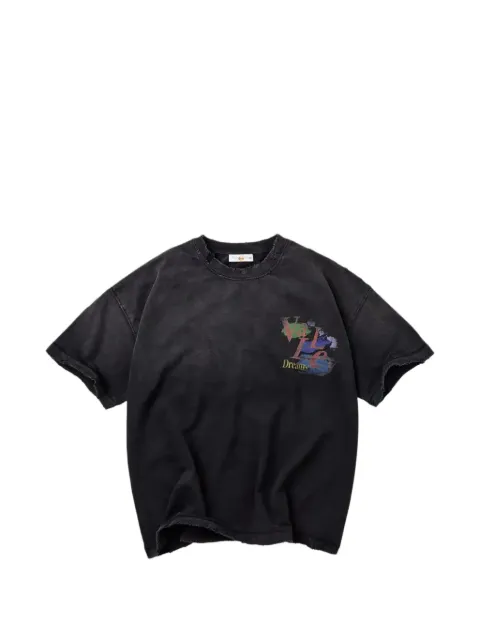 Vale Rock distressed graphic-print T-shirt Black VAL279