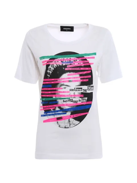DSQUARED2 graphic-print cotton T-shirt White S72GC0975S22844