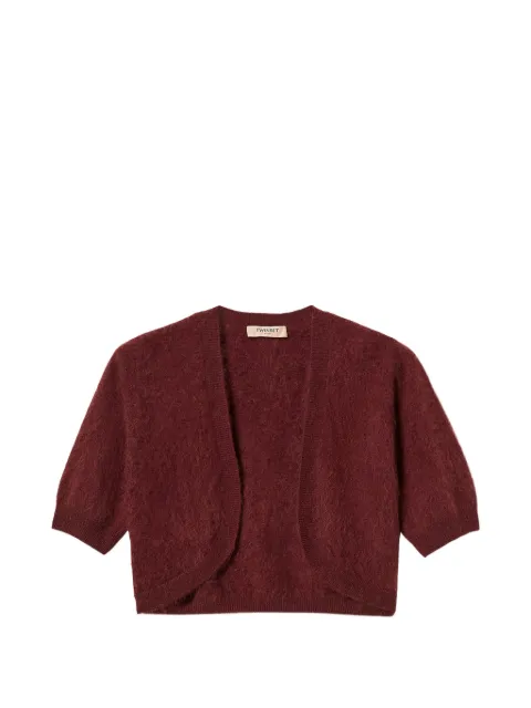 TWINSET nolero jacket made of brushed wool-blend Red 262TT3022