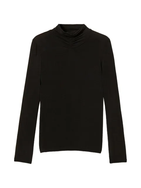 TWINSET turtleneck top with draping Black 262TF2064