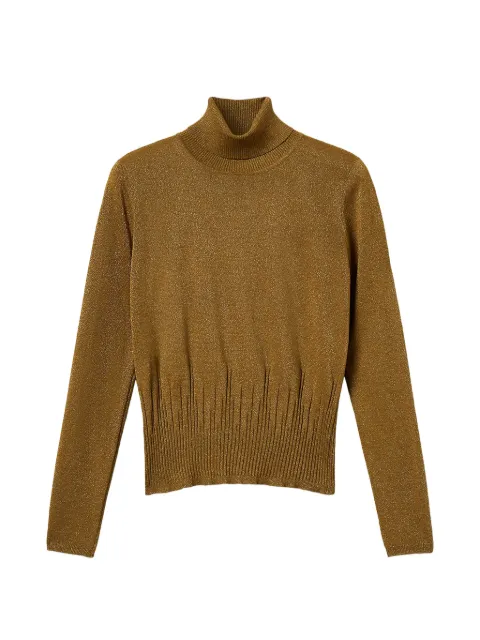 TWINSET turtleneck jumper with lurex Gold 262LI3RCC