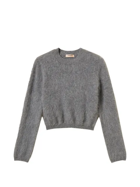 TWINSET brushed crew-neck sweater Grey 262TT3024