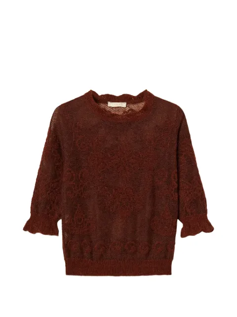 TWINSET jacquard alpaca blend jumper Brown 262TP3341