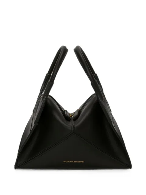 Victoria Beckham mini Plié leather tote bag Black B326AAC007563A