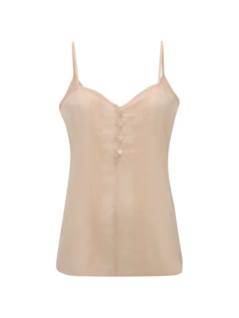Victoria Beckham Rouleaux pintucked cami top Pink 1226WTP007491A
