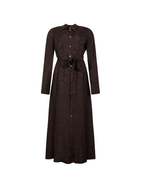 PINKO floral-jacquard belted maxi dress Brown 107346A3FC