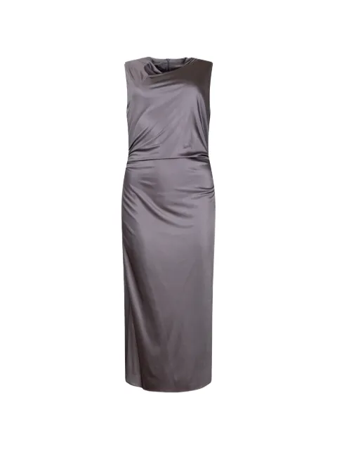 PINKO sleeveless gathered midi dress Grey 107567A3G2
