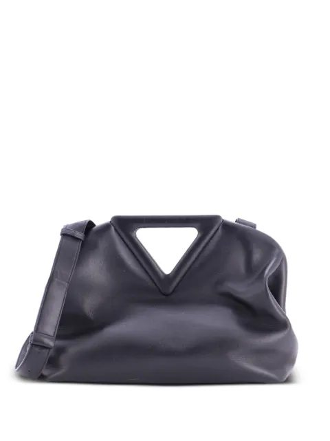 Bottega Veneta Pre-Owned Point Leather Medium shoulder bag Black PROMM2AUO9CJCOUY