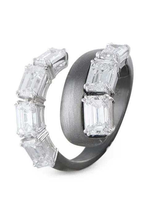Nikos Koulis diamond wrapped-design ring Black NK15060426