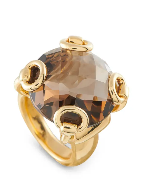 Gucci Pre-Owned Horsebit smoky-quartz ring Gold GU21060526