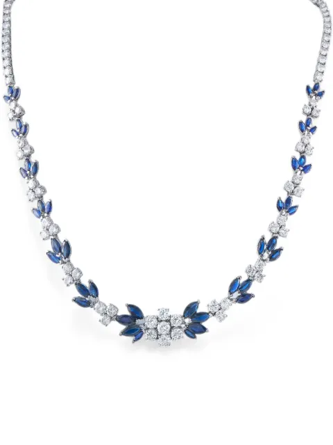 LB Exclusive sapphire and diamond necklace Silver MF04060526