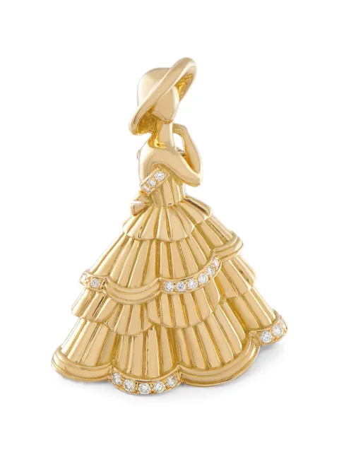 Christian Dior Pre-Owned diamond feminine-form brooch Gold CD10060526