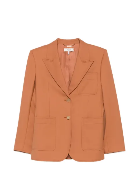 Chloé peak-lapels single-breasted blazer Orange CH26AVE77066