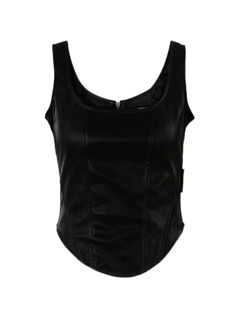 Off-White zip-up corset top Black 2FA00396TW009