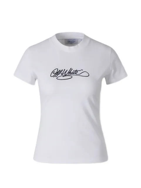 Off-White logo-embroidered cotton T-shirt White 2FA00411TW102