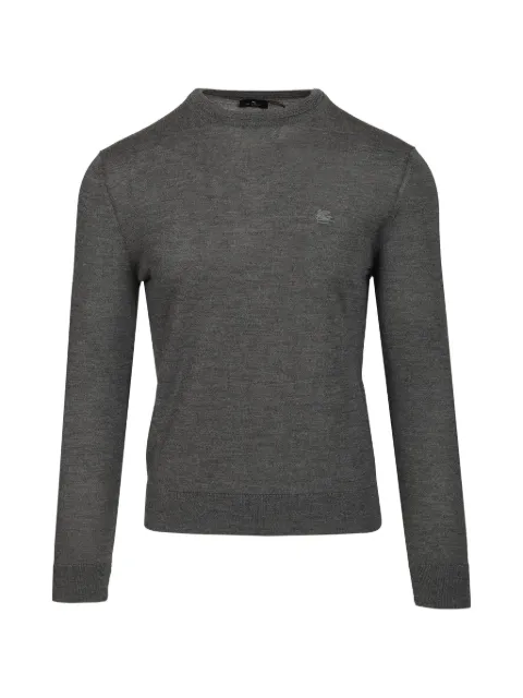 ETRO Fuji embroidered-logo sweater Grey MRKF0080A
