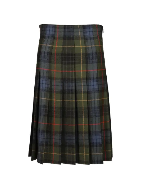 ETRO check-pattern pleated skirt Green WRFA020699T
